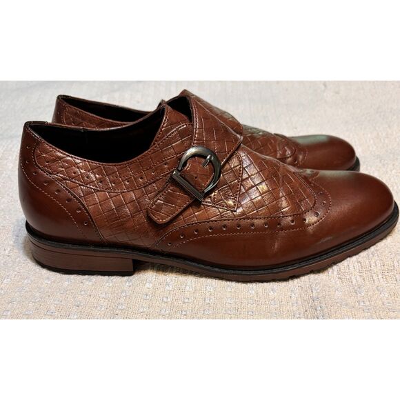 Todd Welsh Camry Brown Monk Strap Oxford Dress Shoes Men’s Size 7 main image 4